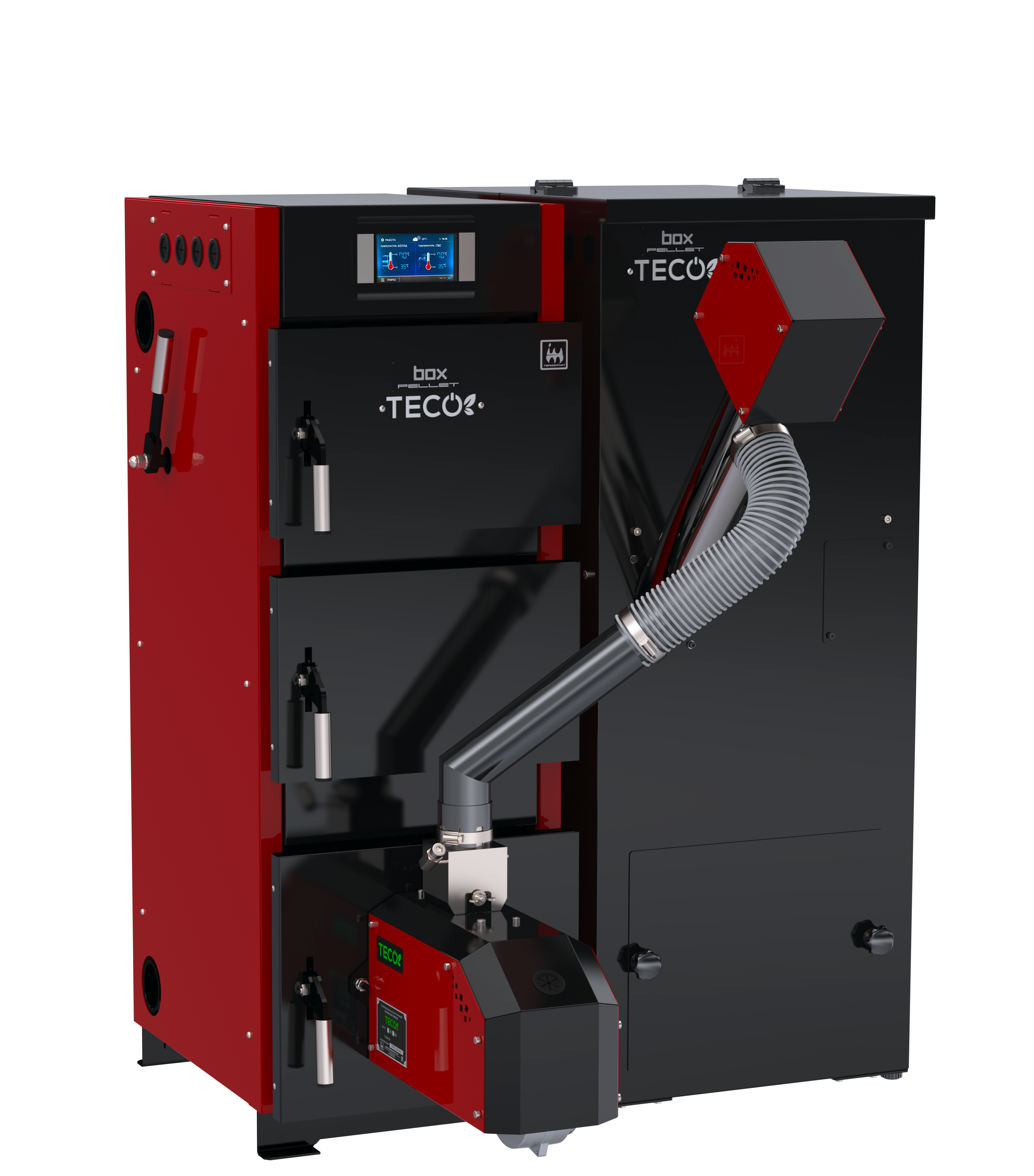 Котел автоматический пеллетный TECO BOX 25 кВт